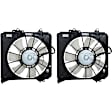 2009 Honda Fit - Radiator and A/C Condenser Fan Driver and Passenger Side, 1.5L 4Cyl, Automatic Transmission, Single fan