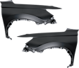 Front, Driver and Passenger Side Fenders, Black, Steel