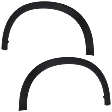 Fender Flares - Front, Driver And Passenger Side, Textured Black