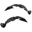 Front, Driver and Passenger Side Fender Liners, without Insulation Foam, Except Black Edition/Elite Models