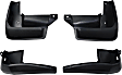 Front and Rear, Driver and Passenger Side Mud Flaps, Black