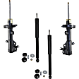 Front and Rear, Driver and Passenger Side Shock and Fully Loaded Strut, Sedan