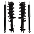 Front and Rear, Driver and Passenger Side Shock and Fully Loaded Strut, Sedan
