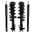 Front and Rear, Driver and Passenger Side Shock and Fully Loaded Strut, Coupe