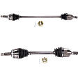 Front, Driver and Passenger Side Axle Assembly, VIN C (8th Digit), Naturally Aspirated, FWD, Automatic Transaxle