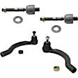 Front, Driver and Passenger Side, Inner and Outer Tie Rod Ends