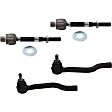 Front, Driver and Passenger Side, Inner and Outer Tie Rod Ends, 4 Cylinder, 2.4L Engine