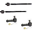 Front, Driver and Passenger Side, Inner and Outer Tie Rod Ends