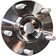 Front, Driver and Passenger Side Wheel Hub, 5 Lugs, Without Bearing