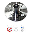 2-Wheel Set Front, Driver and Passenger Side Wheel Hubs, without Bearing, 4 x 3.94 in. Bolt Pattern
