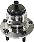 Front, Driver and Passenger Side Wheel Hub, 5 Lugs, With Bearing, With Sensor