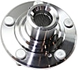 Front, Driver and Passenger Side Wheel Hub, 5 Lugs, Without Bearing