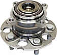 Front and Rear, Driver and Passenger Side Wheel Hub, 5 Lugs, Front - Without Bearing; Rear - With Bearing, With Sensor, FWD