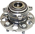 Front and Rear, Driver and Passenger Side Wheel Hub, 5 Lugs, Front - Without Bearing; Rear - With Bearing, With Sensor, FWD
