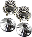 2012 Honda Accord LX - Front and Rear, Driver and Passenger Side Wheel Hub, FWD, 5 Lugs