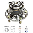 2012 Honda Accord LX - Front and Rear, Driver and Passenger Side Wheel Hub, FWD, 5 Lugs