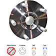 2012 Honda Accord LX - Front and Rear, Driver and Passenger Side Wheel Hub, FWD, 5 Lugs