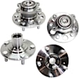 4-Wheel Set Front and Rear, Driver and Passenger Side Wheel Hubs, Front - Without Bearing; Rear - With Bearing