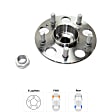 Rear, Driver and Passenger Side Wheel Hub, 5 Lugs, Without Bearing, 2.4L, 4Cyl
