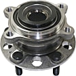 Rear, Driver and Passenger Side Wheel Hub, 5 Lugs, With Bearing