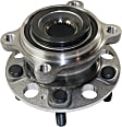 Rear, Driver and Passenger Side Wheel Hub, 5 Lugs, With Bearing