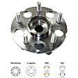 2014 Honda CR-V - Rear Wheel Hub, AWD, 5 Lugs, With Bearing