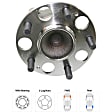 2014 Honda Accord EX-L - Rear Wheel Hub, 5 Lugs, With Bearing