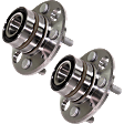 Rear, Driver and Passenger Side Wheel Hub, 4 Lugs, With Bearing