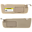 Sun Visor, Beige, Set of 2