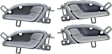 Front and Rear, Driver and Passenger Side Interior Door Handles, Gray bezel with silver lever, With door lock button