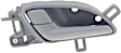 Front or Rear, Driver and Passenger Side Interior Door Handles, Gray bezel with silver lever, With door lock button