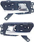 Front, Driver and Passenger Side Interior Door Handles, Silver, With door lock button