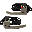 Front or Rear, Driver and Passenger Side Interior Door Handles, Beige, Without Door Lock Hole