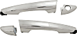 Front, Driver and Passenger Side Exterior Door Handles, Chrome, Driver Side - With Key Hole; Passenger Side - Without Key Hole