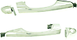 2013-2018 Hyundai Santa Fe Sport - Front, Driver and Passenger Side Exterior Door Handles, Chrome, Driver Side - With Key Hole; Passenger Side - Without Key Hole