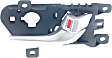 Front, Driver and Passenger Side Interior Door Handles, Silver, With door lock button