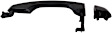 2017 Hyundai Elantra - Front, Driver and Passenger Side Exterior Door Handles, Primed, Driver Side - with Keyhole/Passenger Side - with Key Hole Cover and without Key Hole, For Models without Smart Entry System