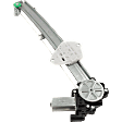 Sedan Front, Driver and Passenger Side Power Window Regulator, With Motor
