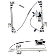 Front And Rear, Driver Side Power Window Regulator, With Motor