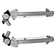 Front, Driver and Passenger Side Power Window Regulator, With Motor