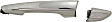 Rear, Driver and Passenger Side Chrome Exterior Door Handle, Without Key Hole