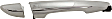 Rear, Driver and Passenger Side Chrome Exterior Door Handle, Without Key Hole