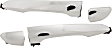 Rear, Driver and Passenger Side Exterior Door Handle, Chrome, Without Key Hole, Without Keyless System