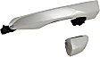 Rear, Driver and Passenger Side Exterior Door Handle, Chrome, Without Key Hole, Without Keyless System