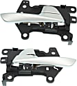 Rear, Driver and Passenger Side Interior Door Handles, Silver, With door lock button