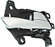 Rear, Driver and Passenger Side Interior Door Handles, Silver, With door lock button
