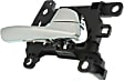 Rear, Driver and Passenger Side Interior Door Handles, Silver, With door lock button
