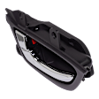 Rear, Driver and Passenger Side Interior Door Handles, Chrome Lever with Textured Black Bezel, Rear Driver and Passenger Side - With door lock button, Korea Built Vehicle