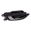 Rear, Driver and Passenger Side Interior Door Handles, Chrome Lever with Textured Black Bezel, Rear Driver and Passenger Side - With door lock button, Korea Built Vehicle