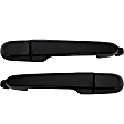2009 Hyundai Accent - Rear, Driver and Passenger Side Smooth Black Exterior Door Handle, Without Key Hole